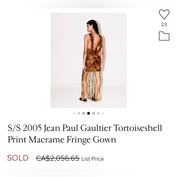 Jean Paul Gaultier S/S 2005 Tortoiseshell Print Halter Mini Dress – Runway Piece - Picture 17 of 17